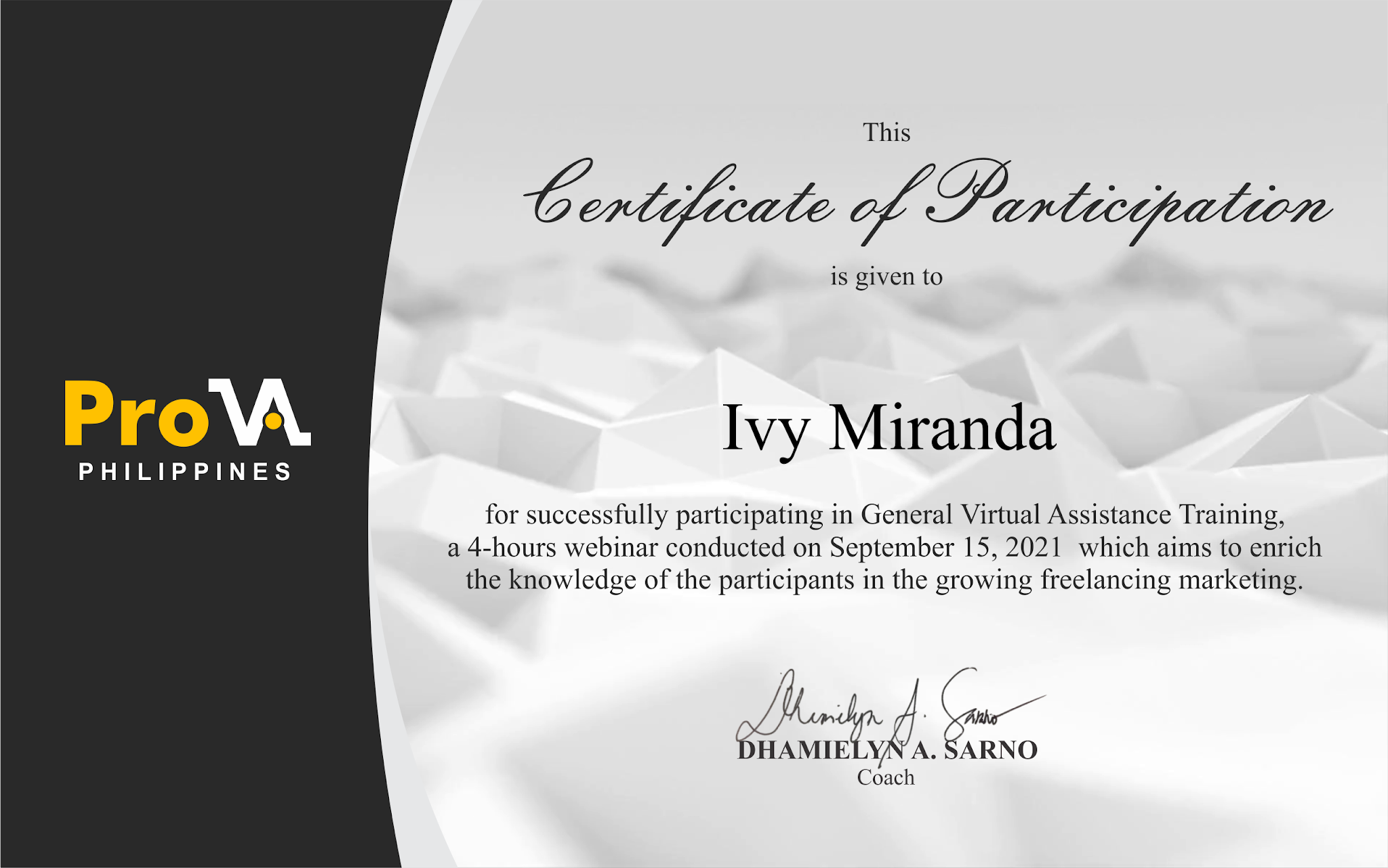 General Virtual Assistant Training