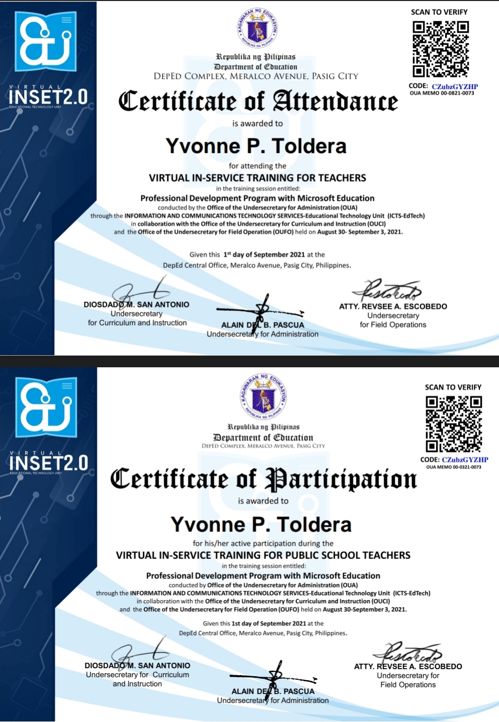 Professional Development program with Microsoft Education