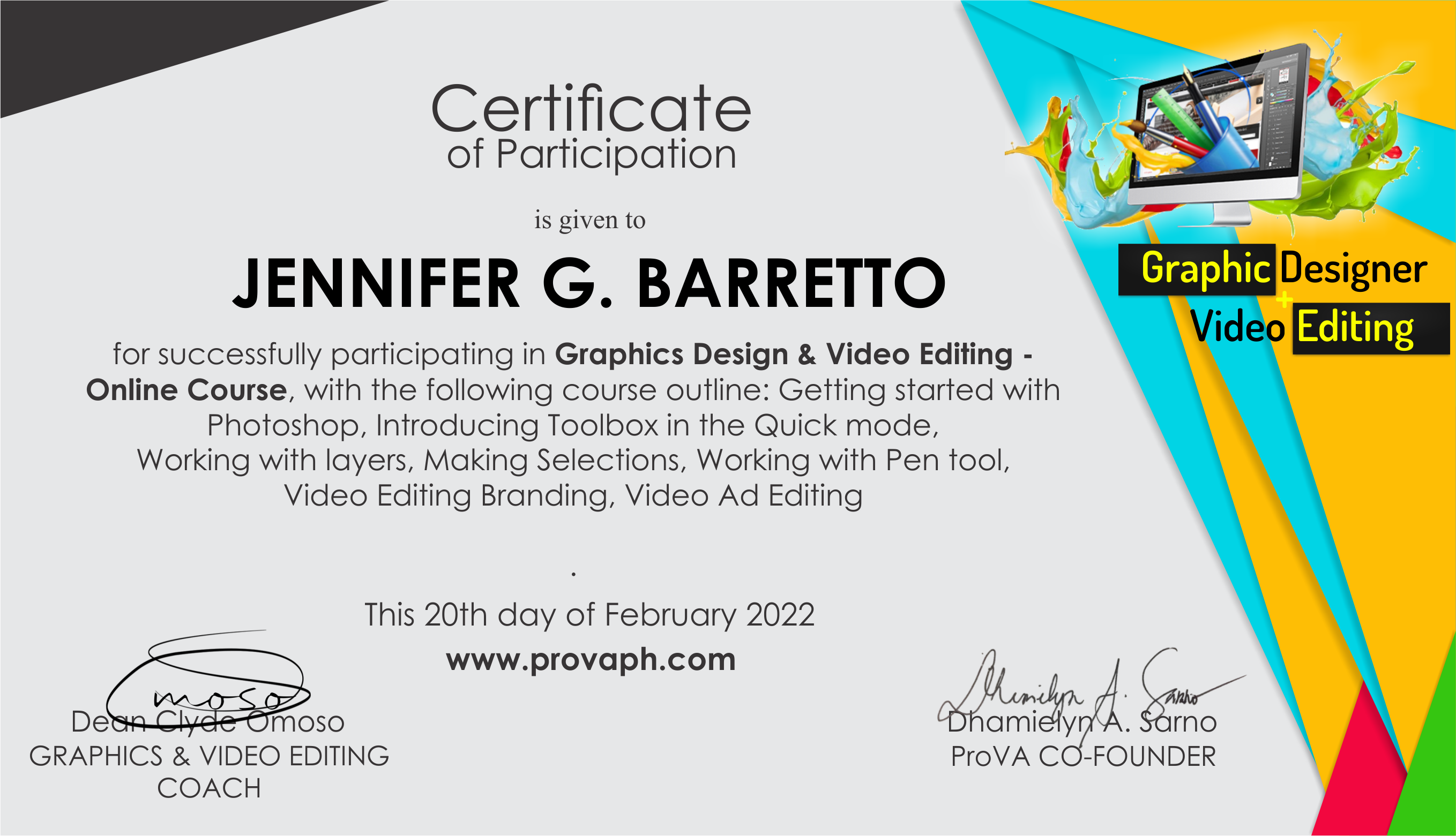 Graphic Design and Video Editing