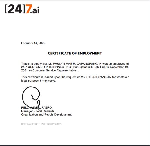 Customer Service Representative