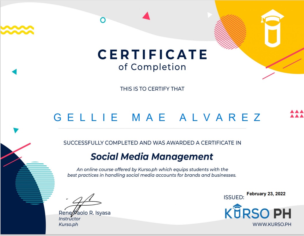 SMM Certificate