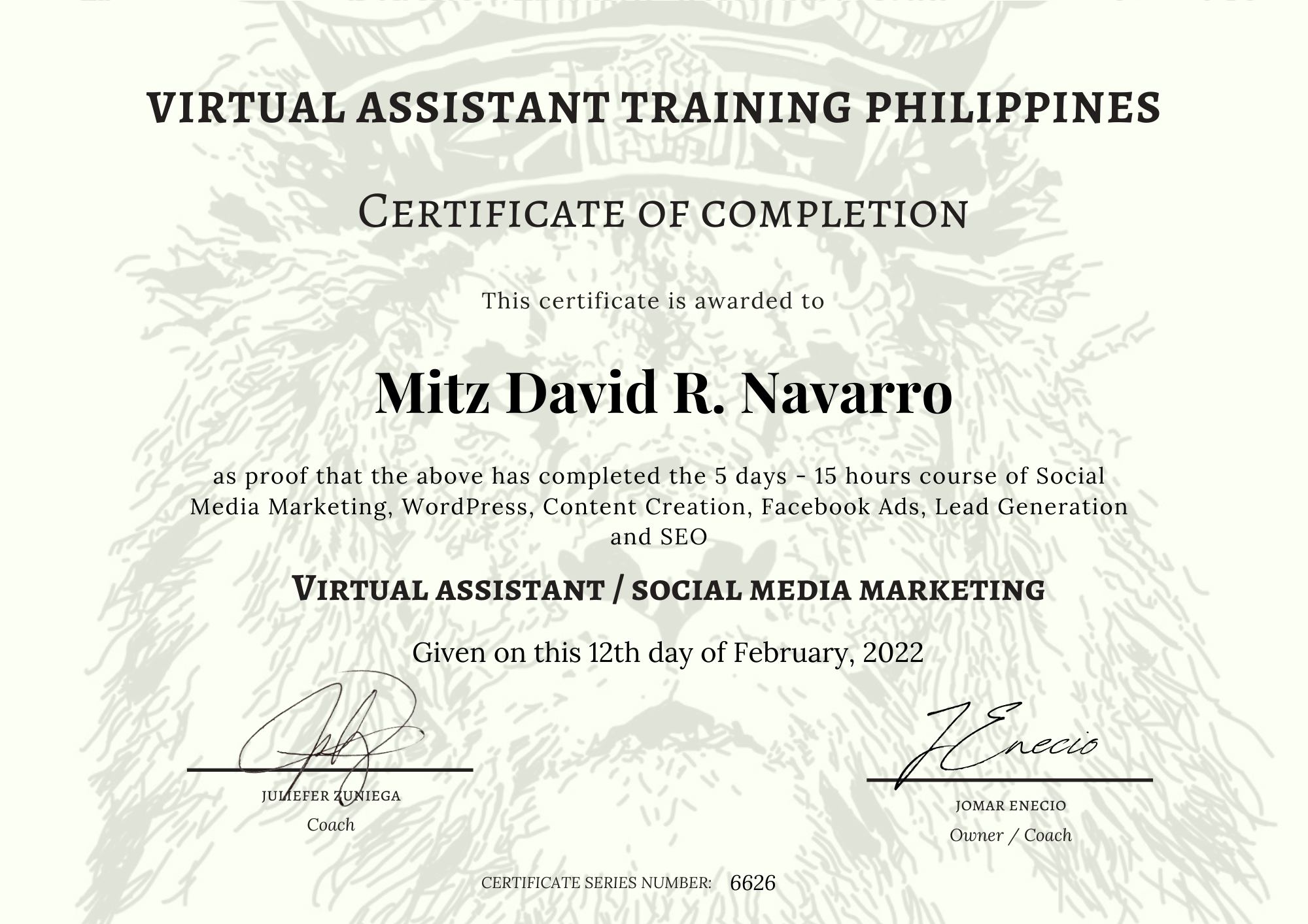 Virtual Assistant / Social Media Marketing Training