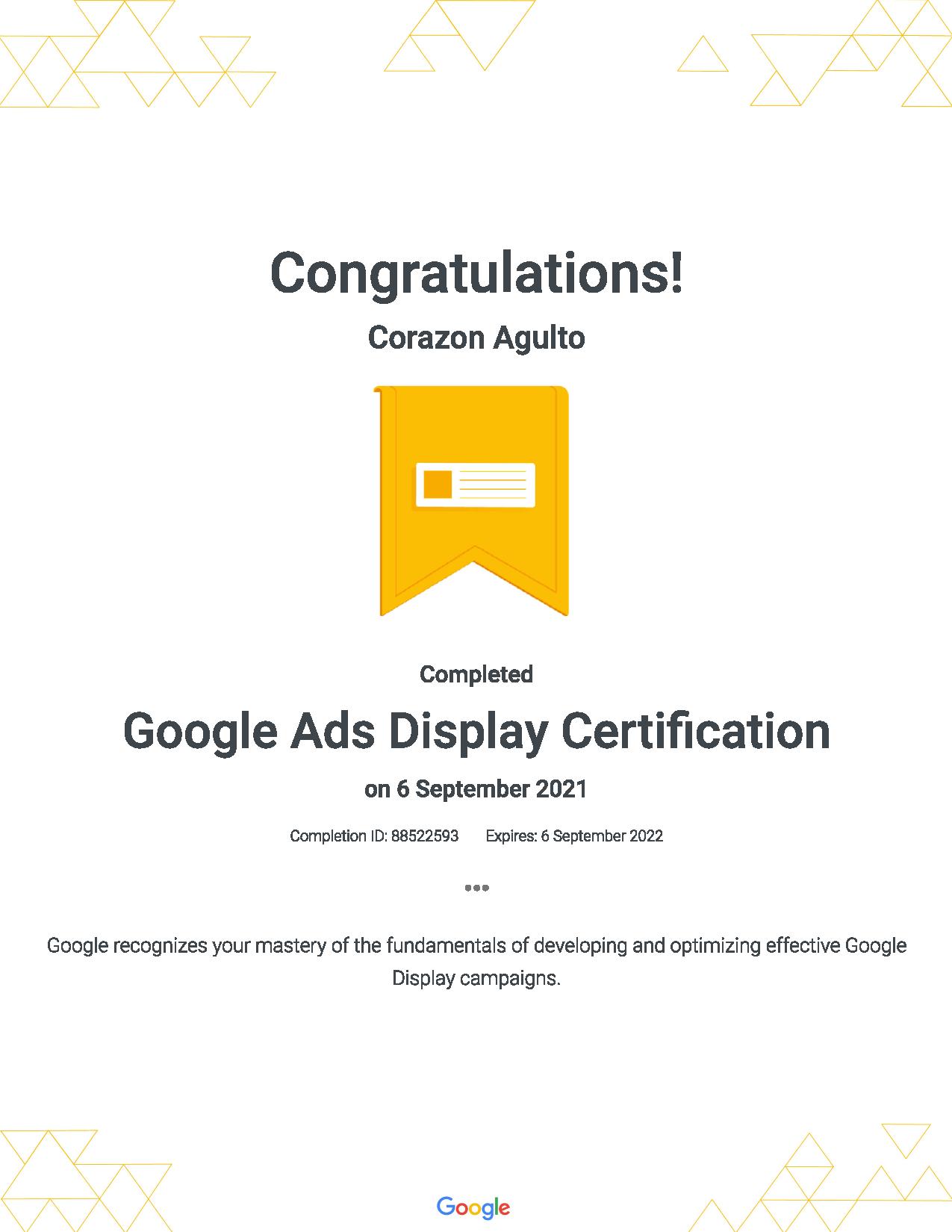Google Ads Display Certification