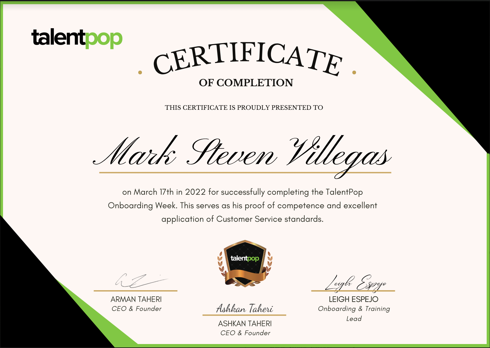 TalentPop Customer Service Training