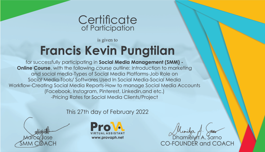Social Media Management Certificate