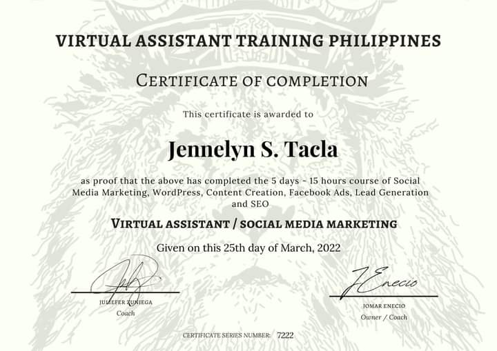 Virtual Assistant Training