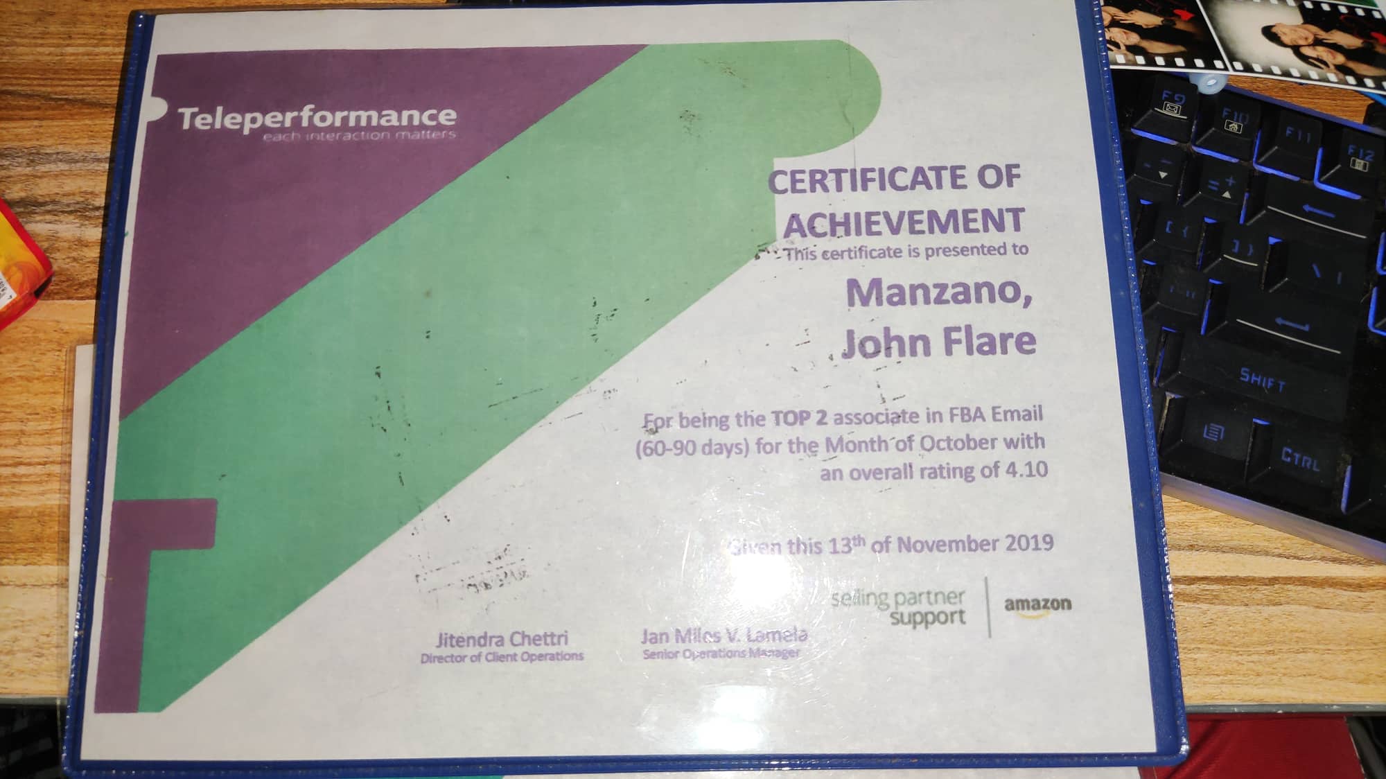 TOP 2 Associate in FBA in the month of October
