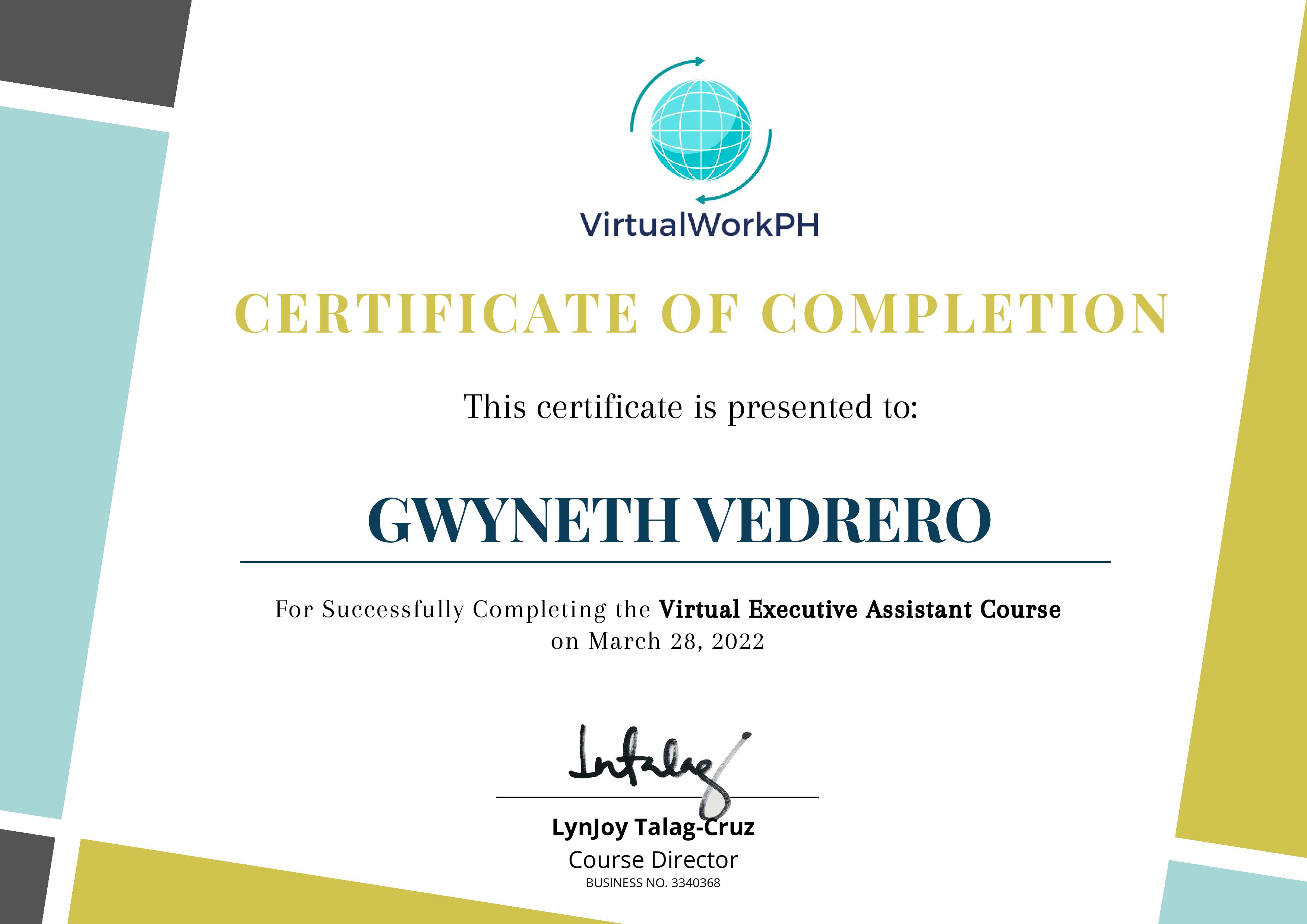 Virtual Executive Assistant Course