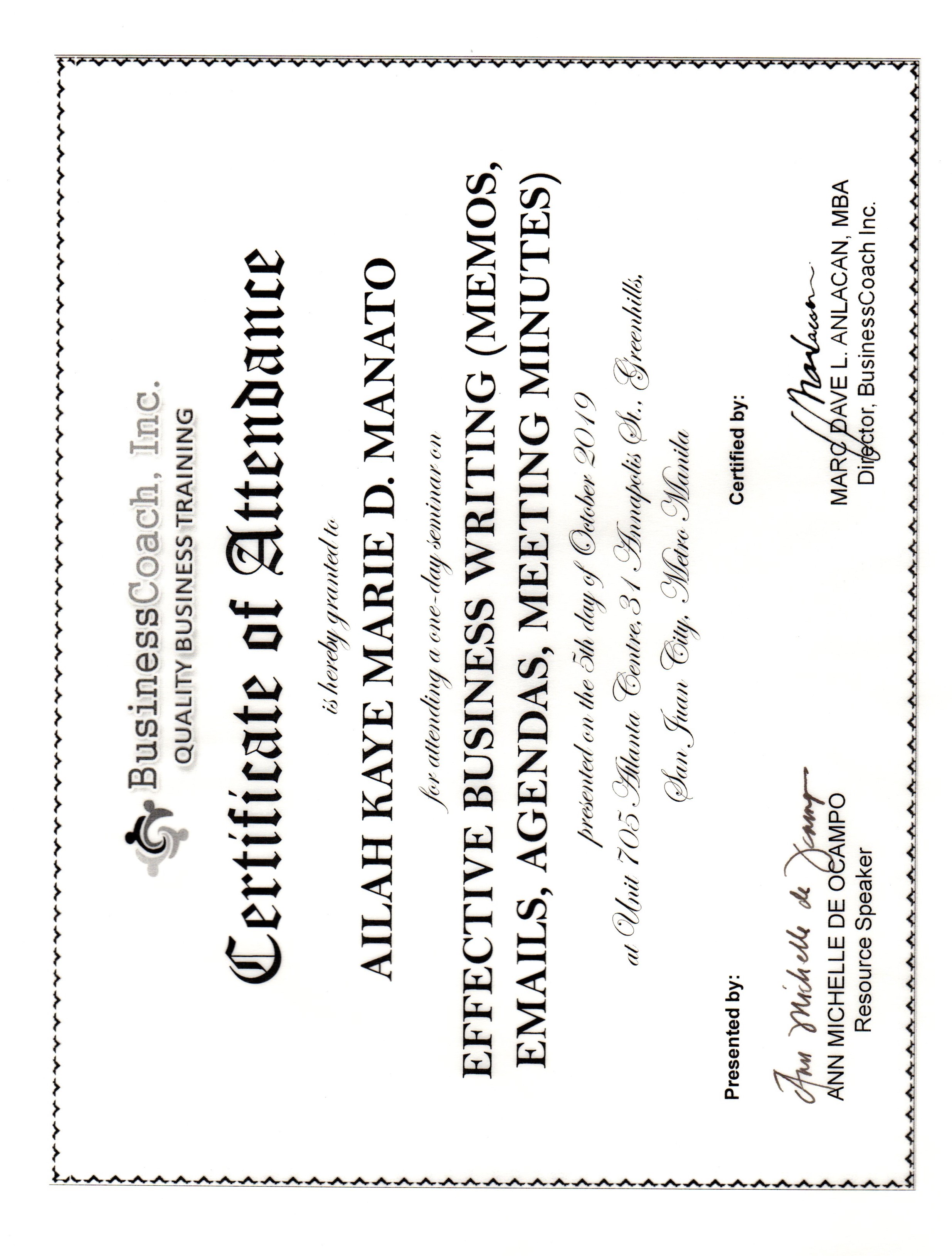 Effective Business Writing (Memos, Email, Agendas, Meeting Minutes)