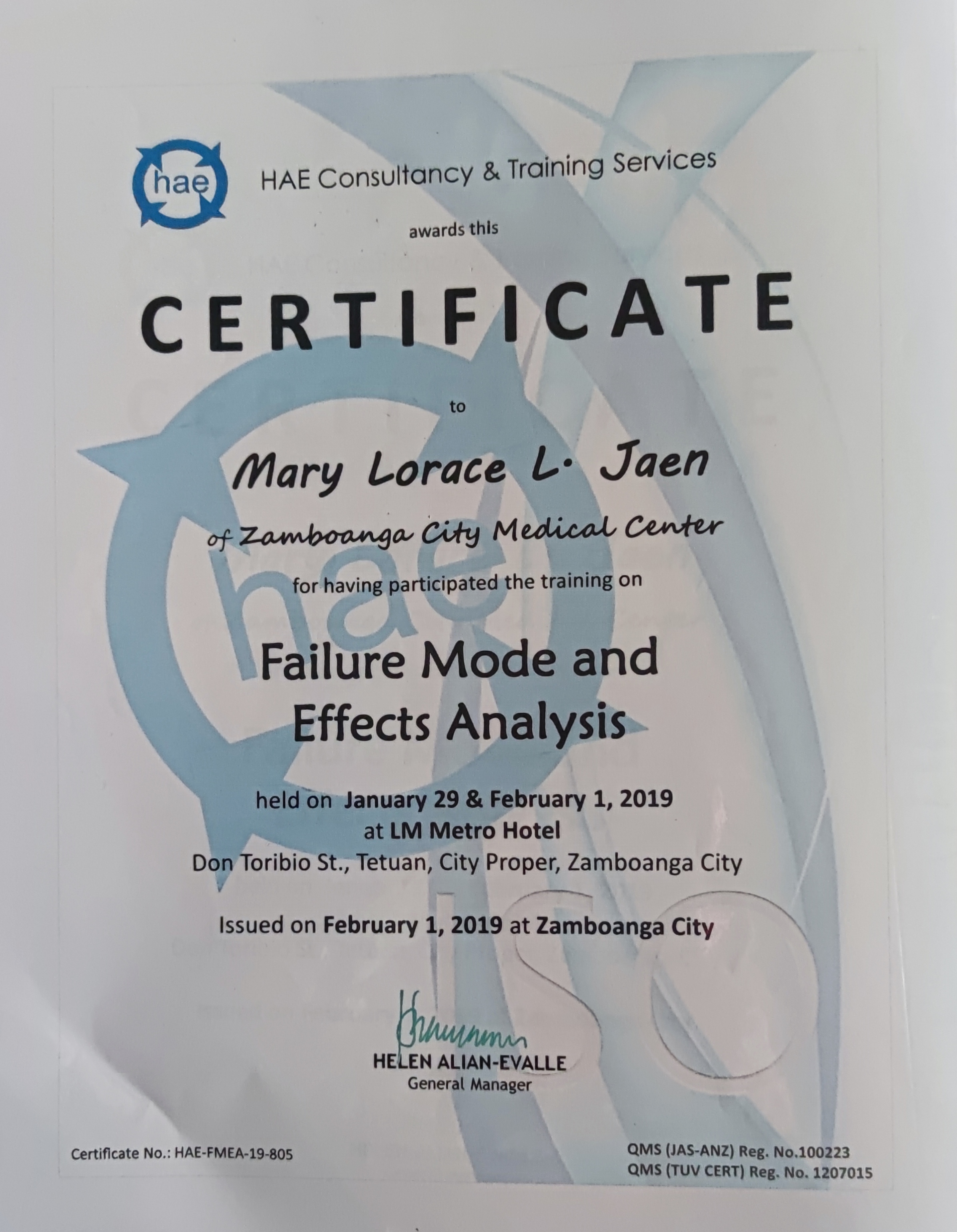 Failure Mode and Effects Analysis