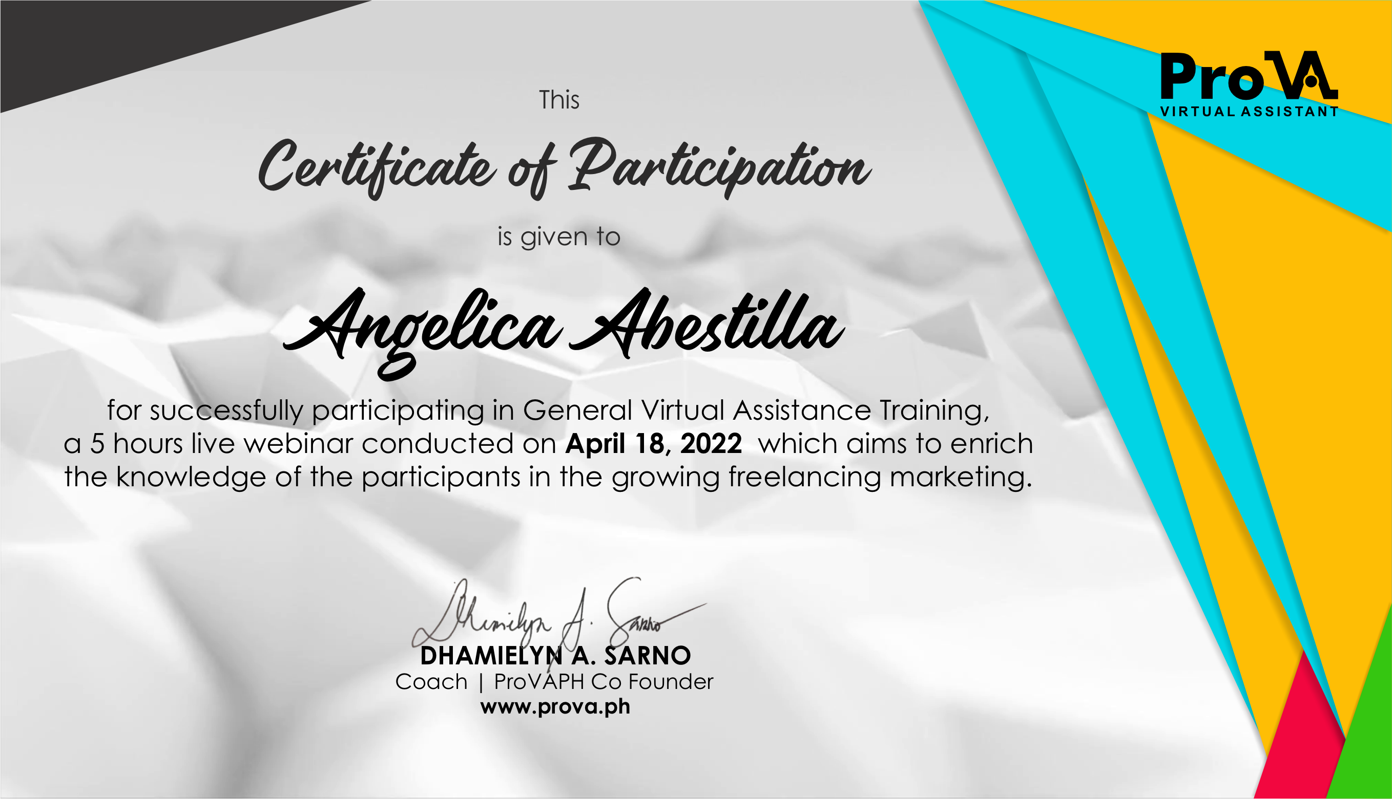Virtual Assistant Certified (Level 1)
