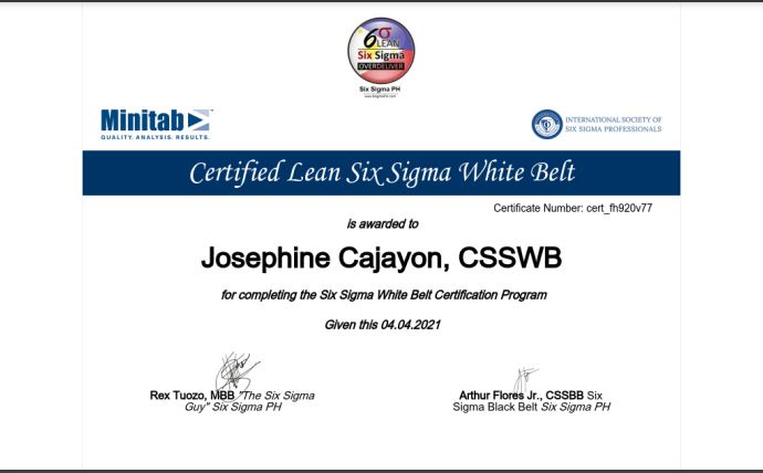 Lean Six Sigma White Belt