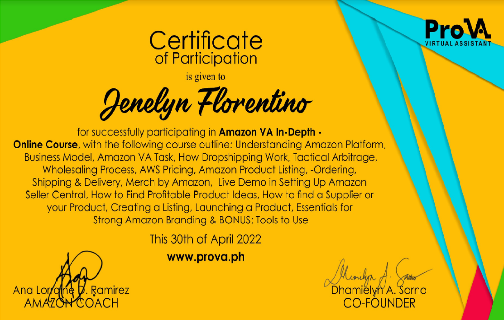 Amazon VA in-Depth Online Course