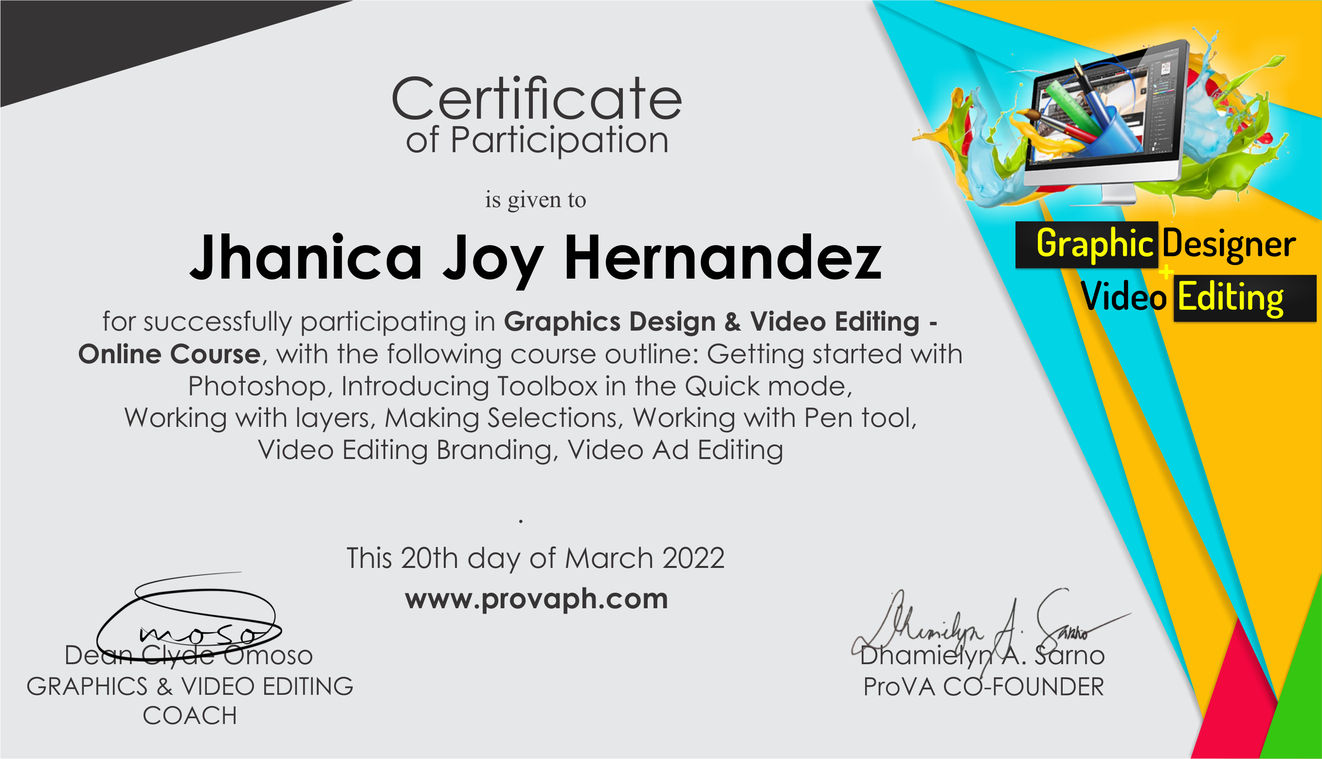 Graphic Design & Video Editing