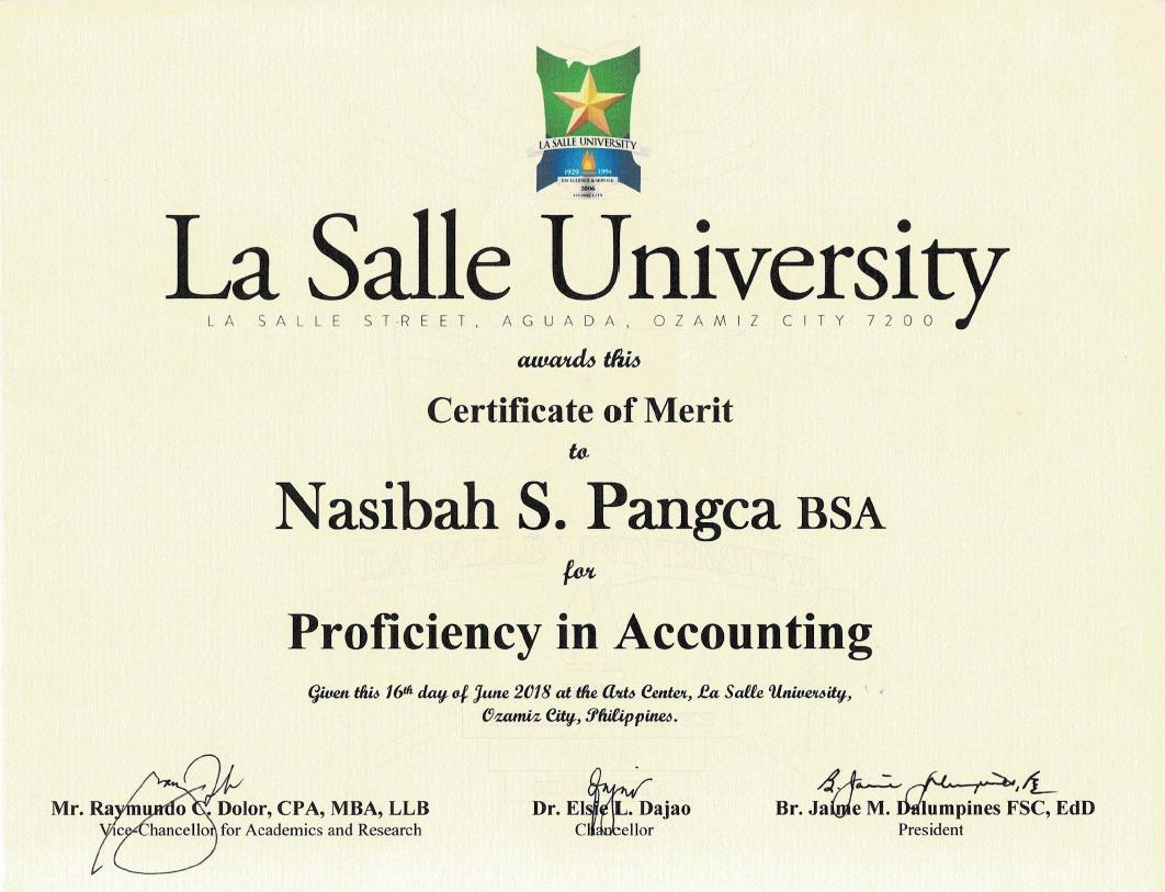 Proficiency in Accounting