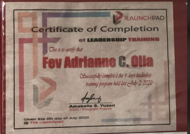 Certificate of Leadership Training