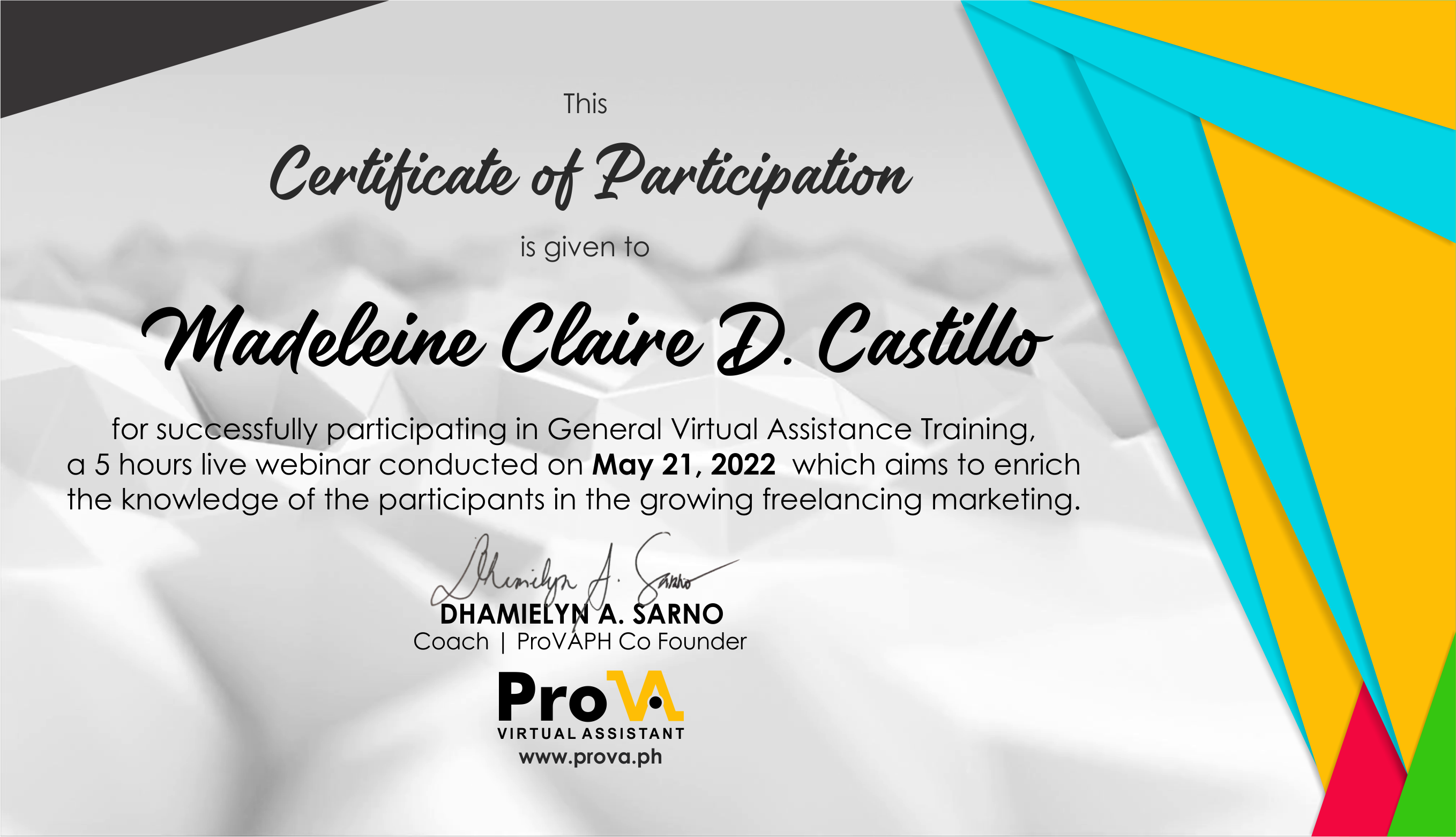 General Virtual Assistance Training