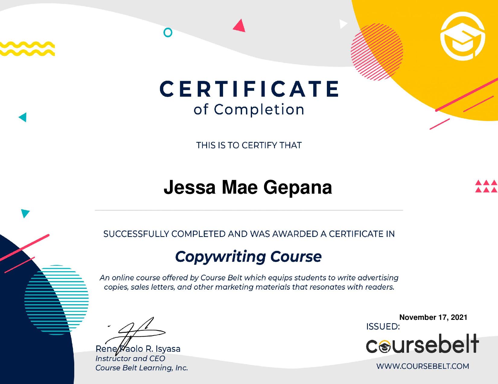 Certificate