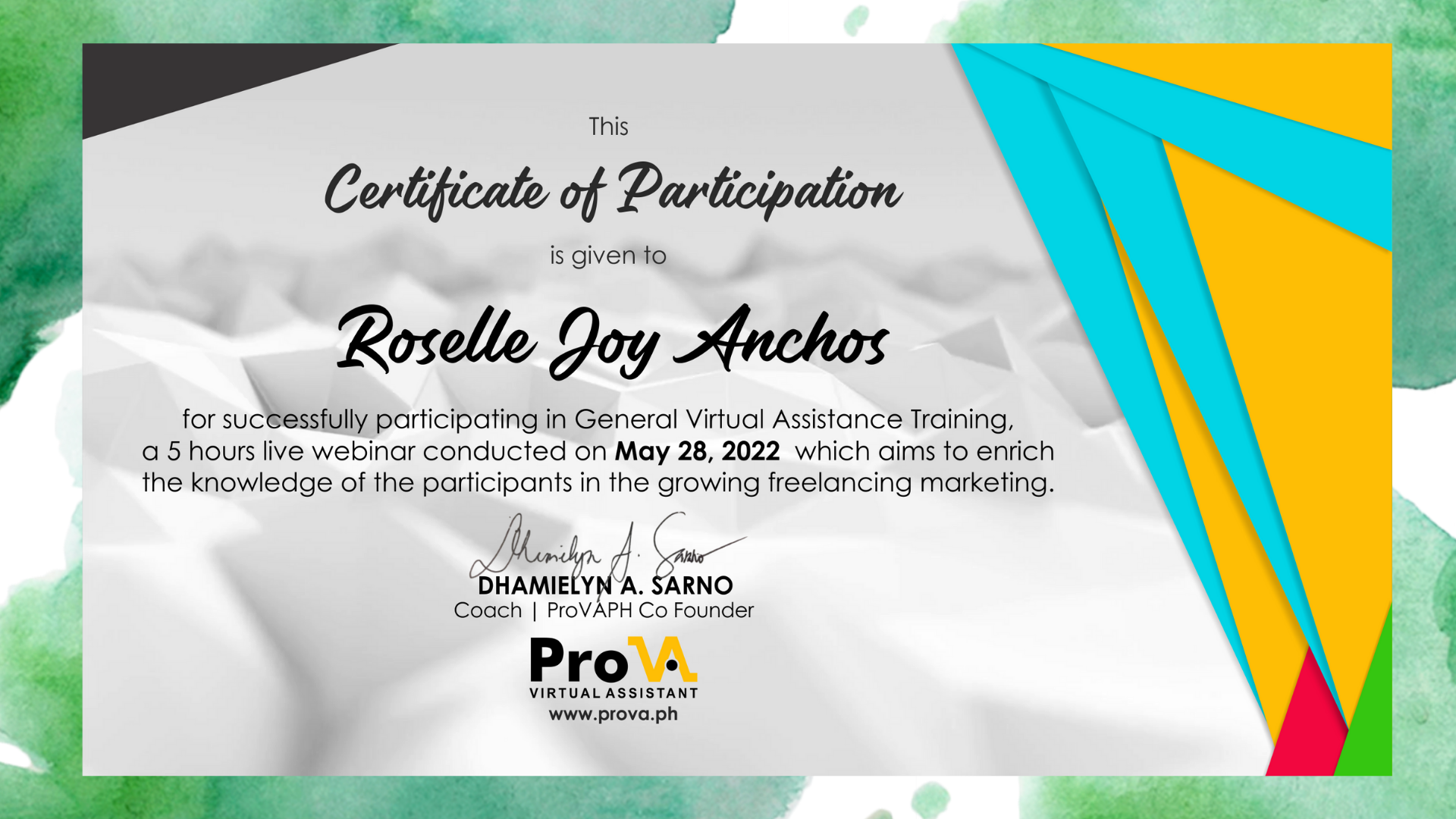 PROVA General Virtual Assistant Course