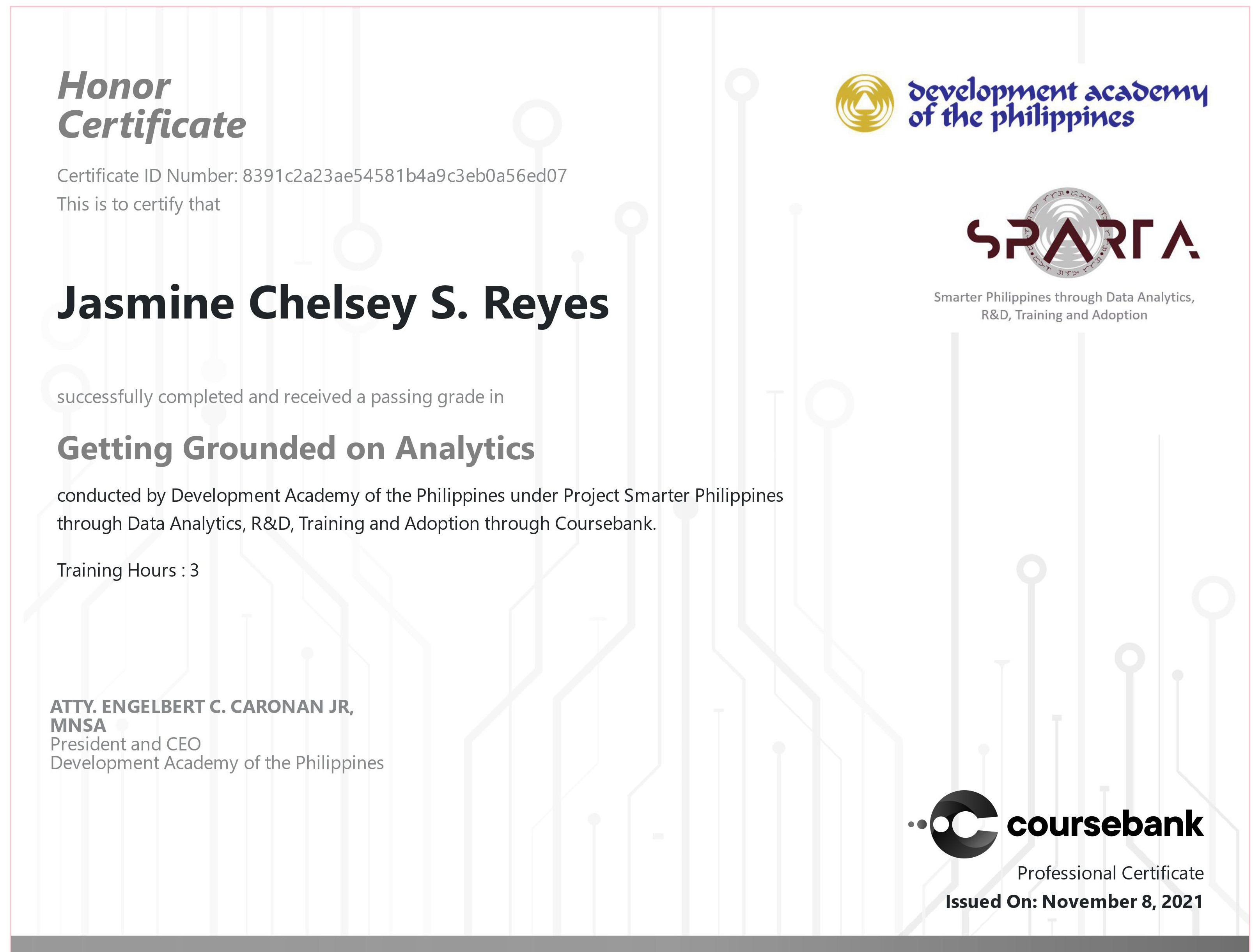 Getting Grounded on Analytics