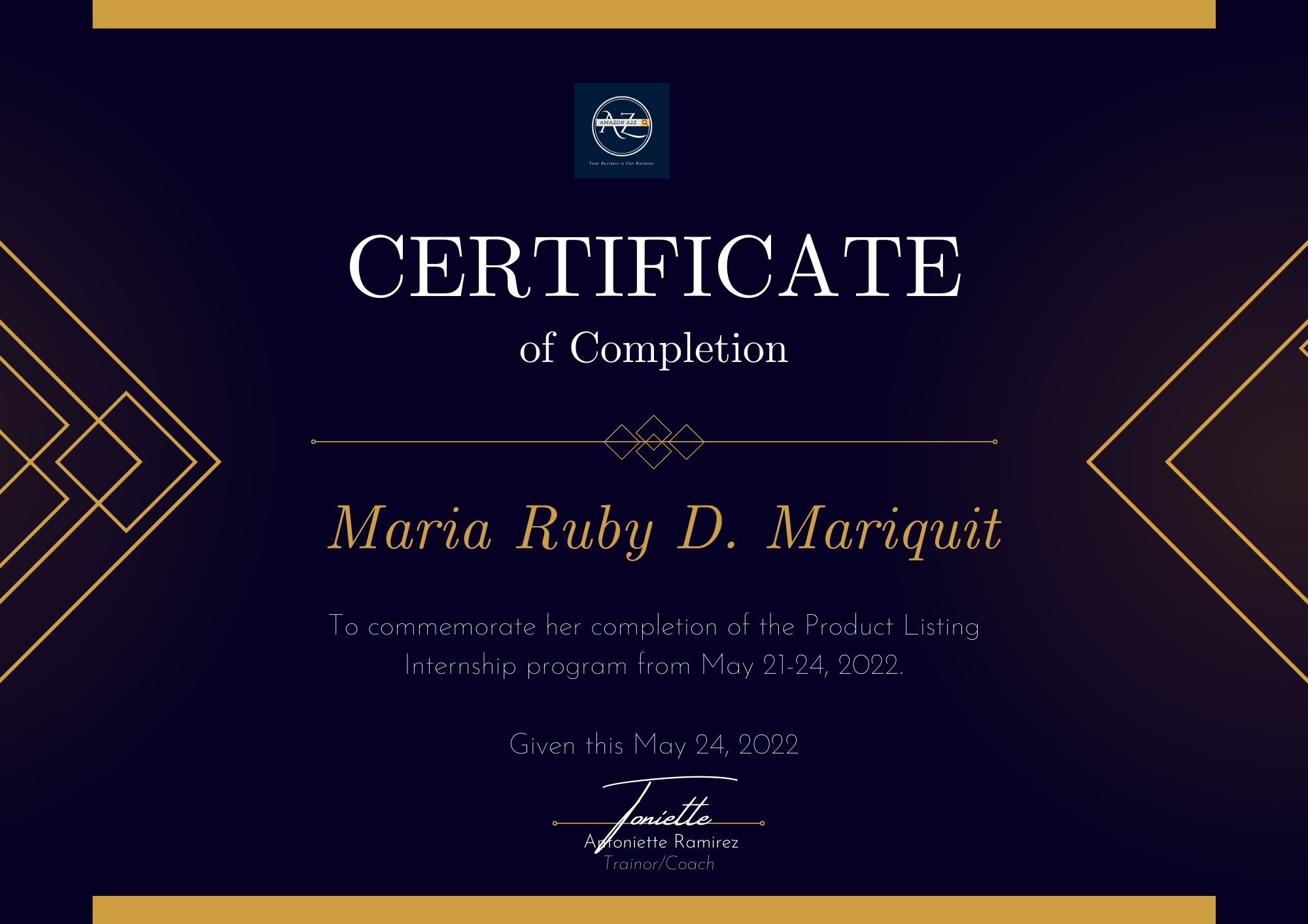 Certificate