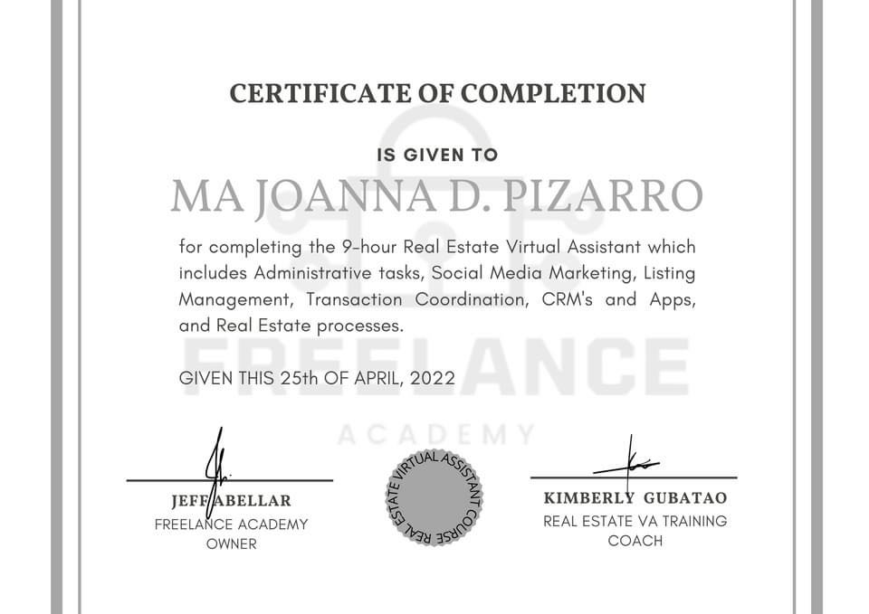 Certificate