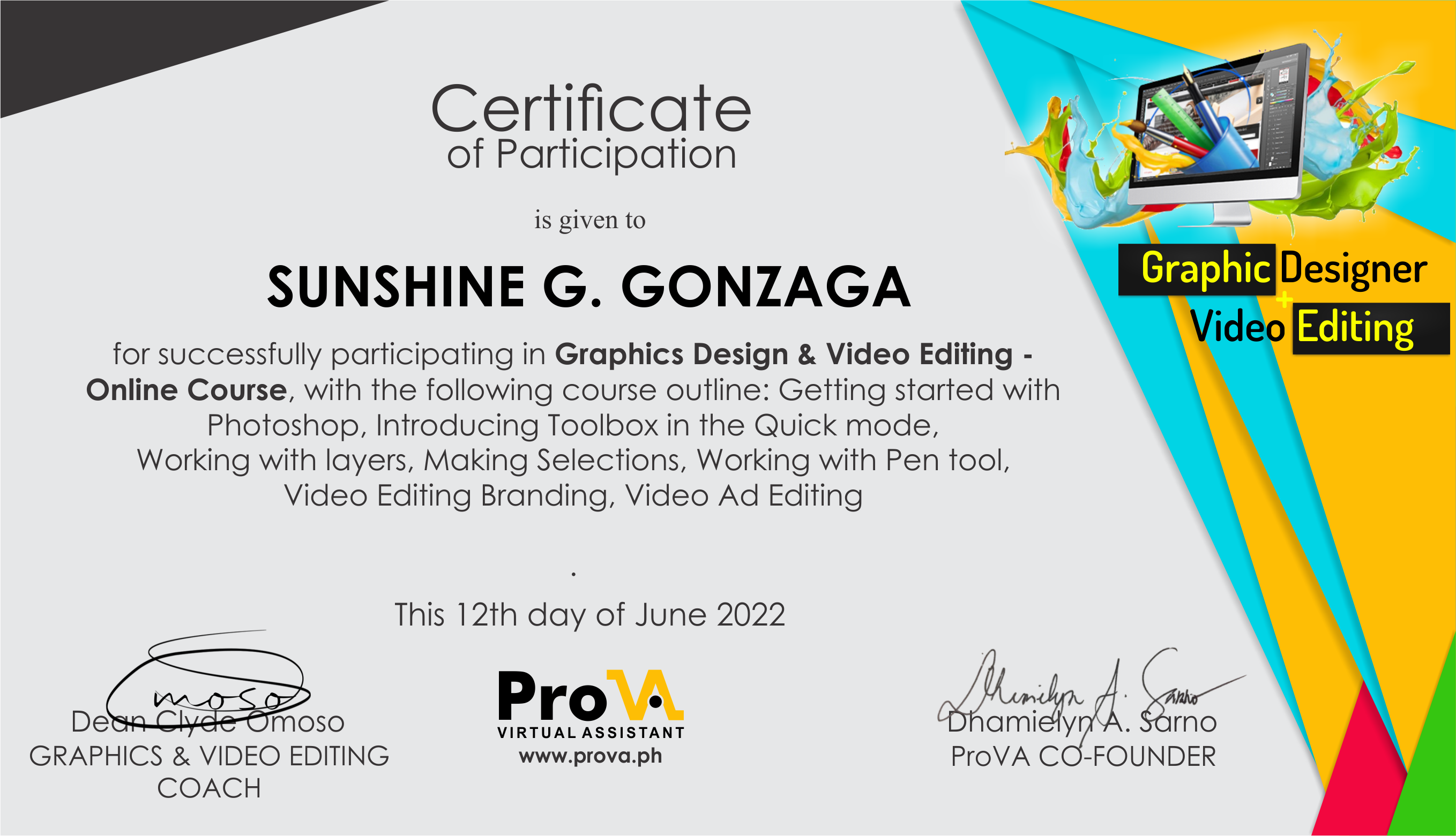 Graphics Design and Video Editing