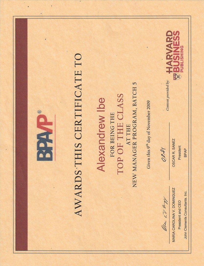 Top of Class - New Manager Program