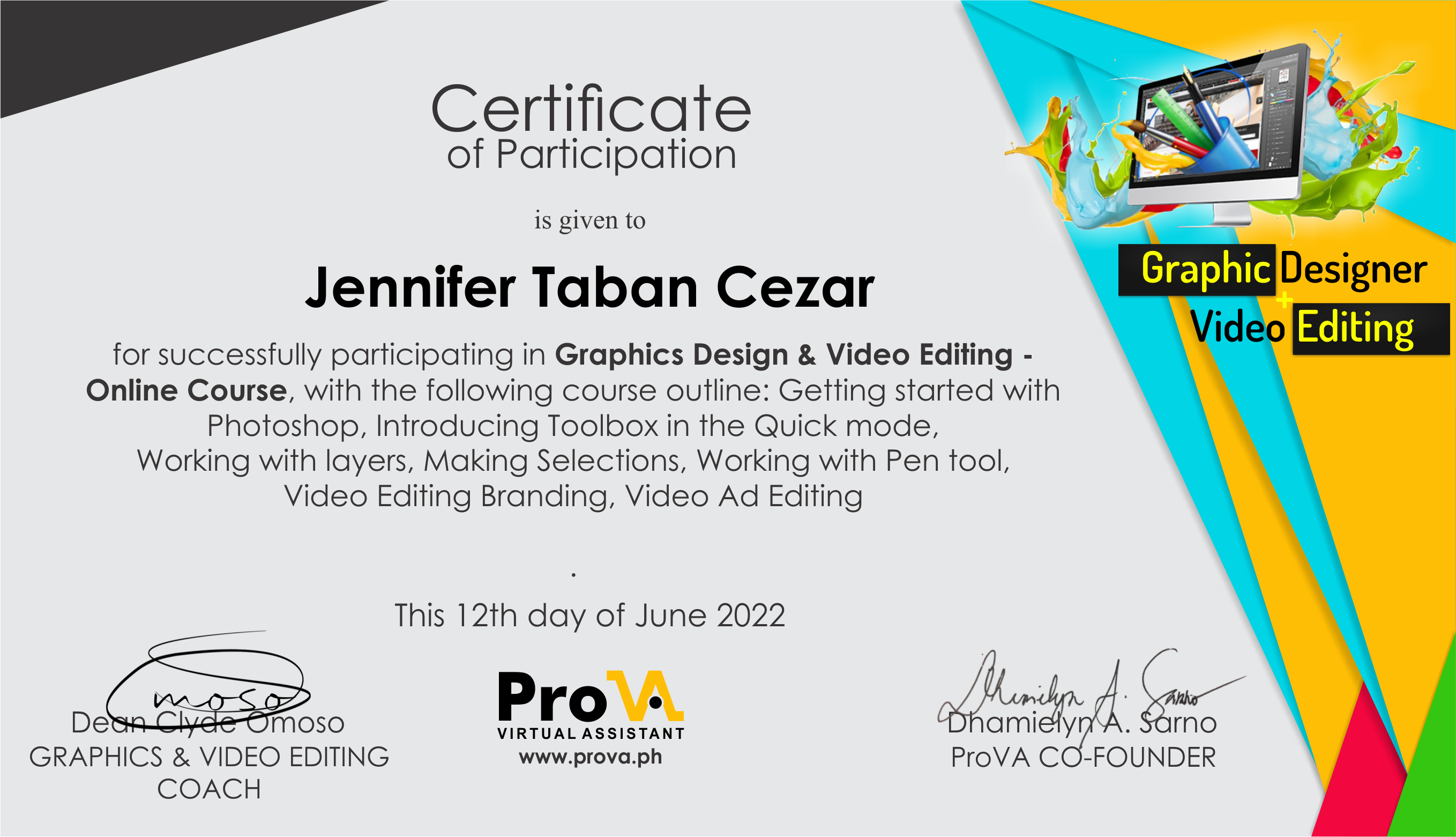 Graphics Design & Video Editing