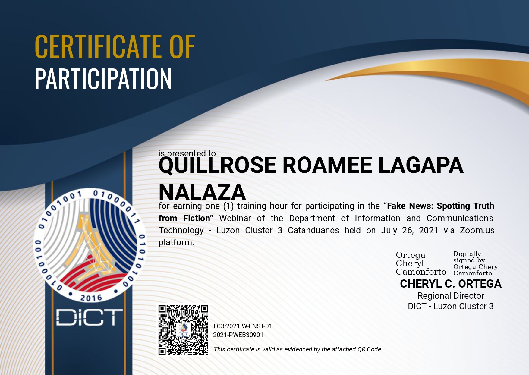 Certificate