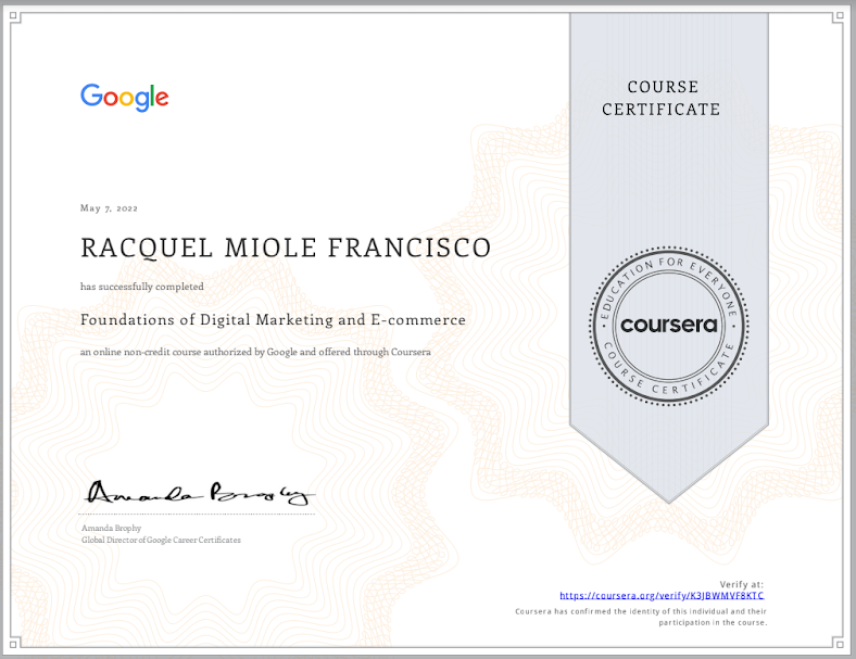 GOOGLE_FOUNDATIONS OF DIGITAL MARKETING AND E-COMMERCE