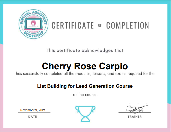 Certificate