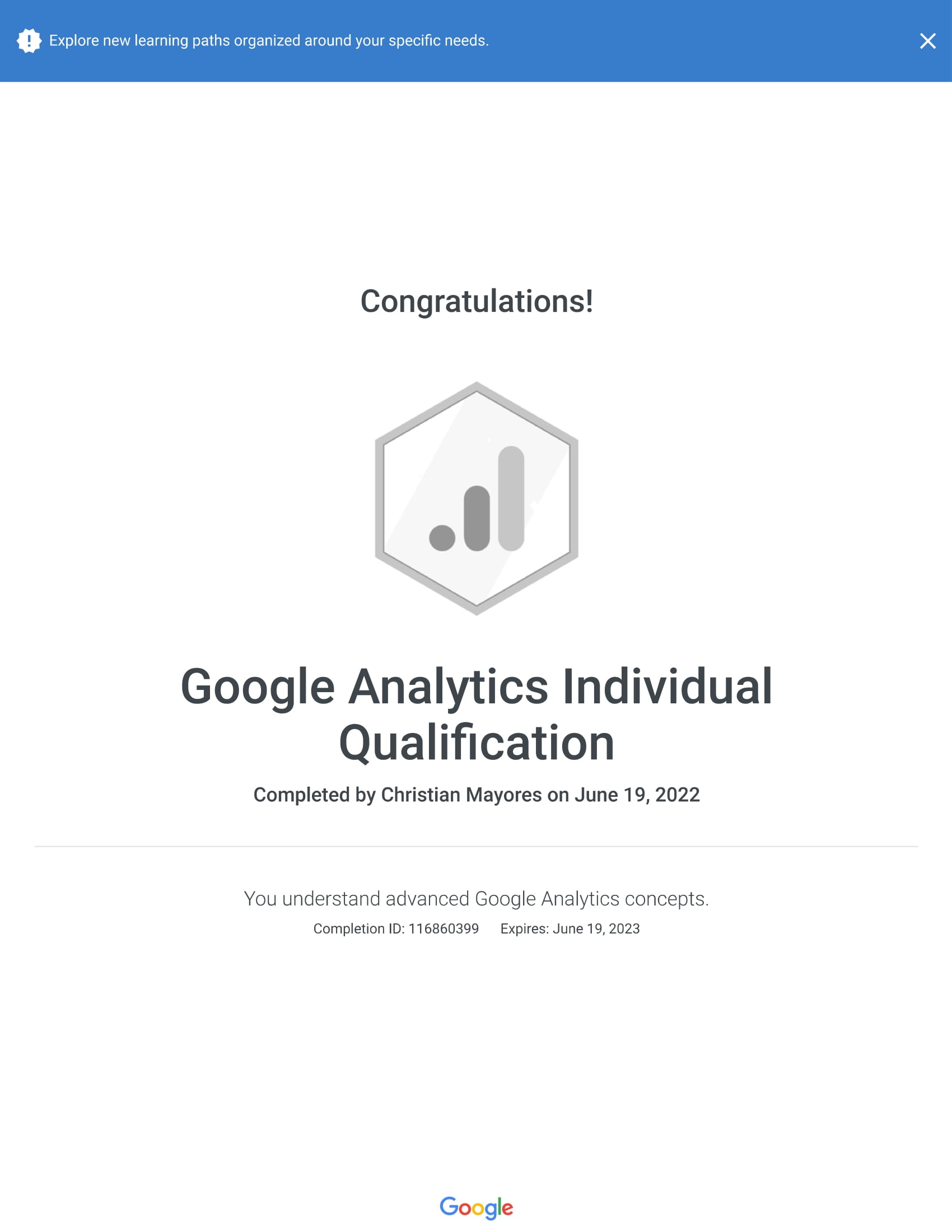 Google Analytics Certification