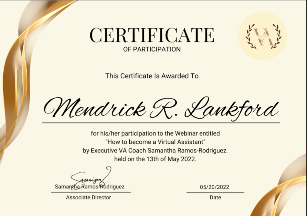 Executive VA Certificate