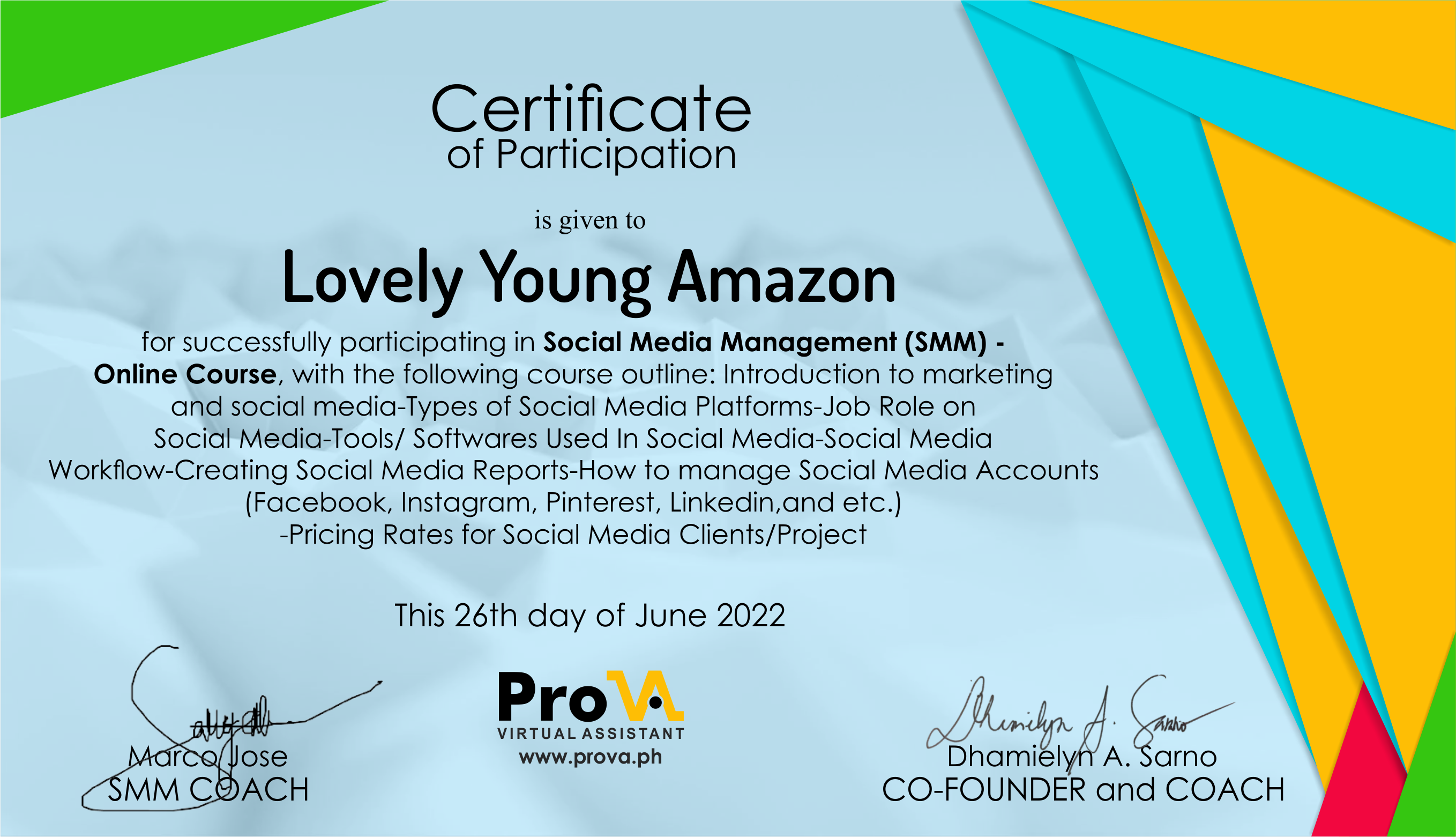 SOCIAL MEDIA MANAGEMENT (SMM)
