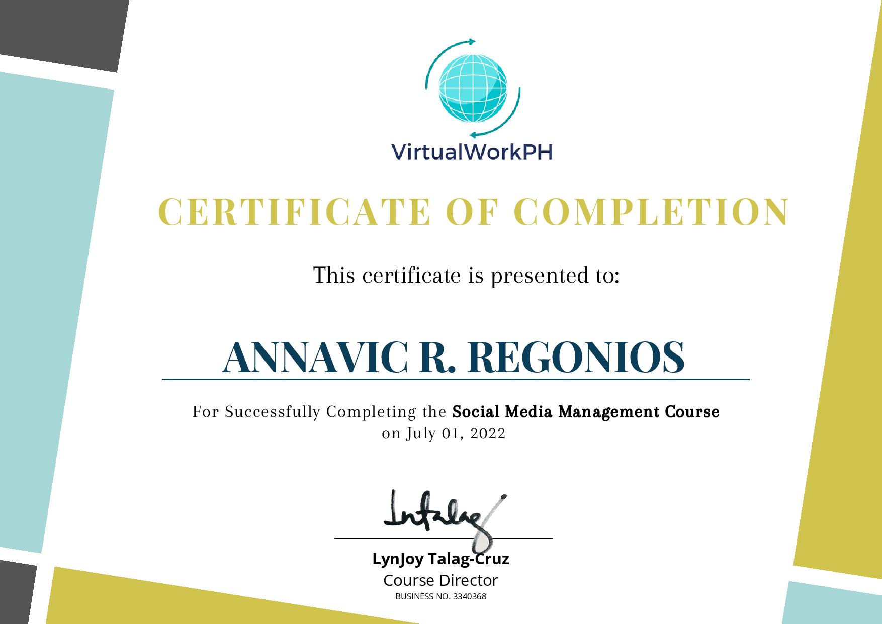 Certificate