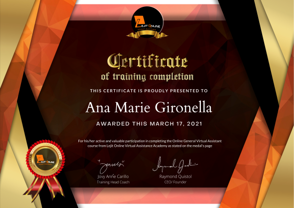 General Virtual Assistant Certificate
