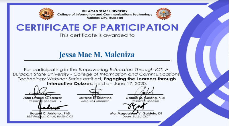 Certificate