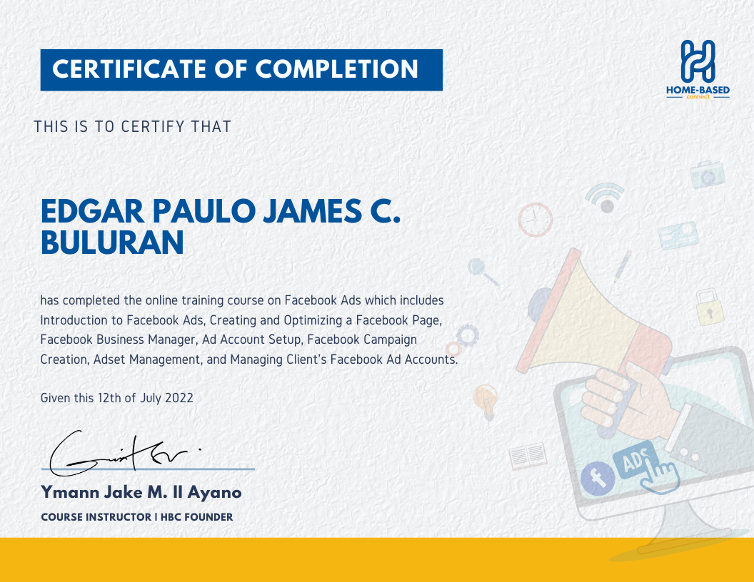 Facebook Ads Certificate