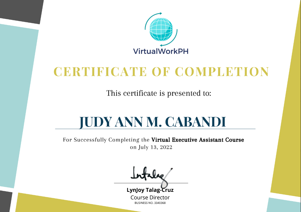 Virtual Executive Assistant Course-VirtualWorkPH