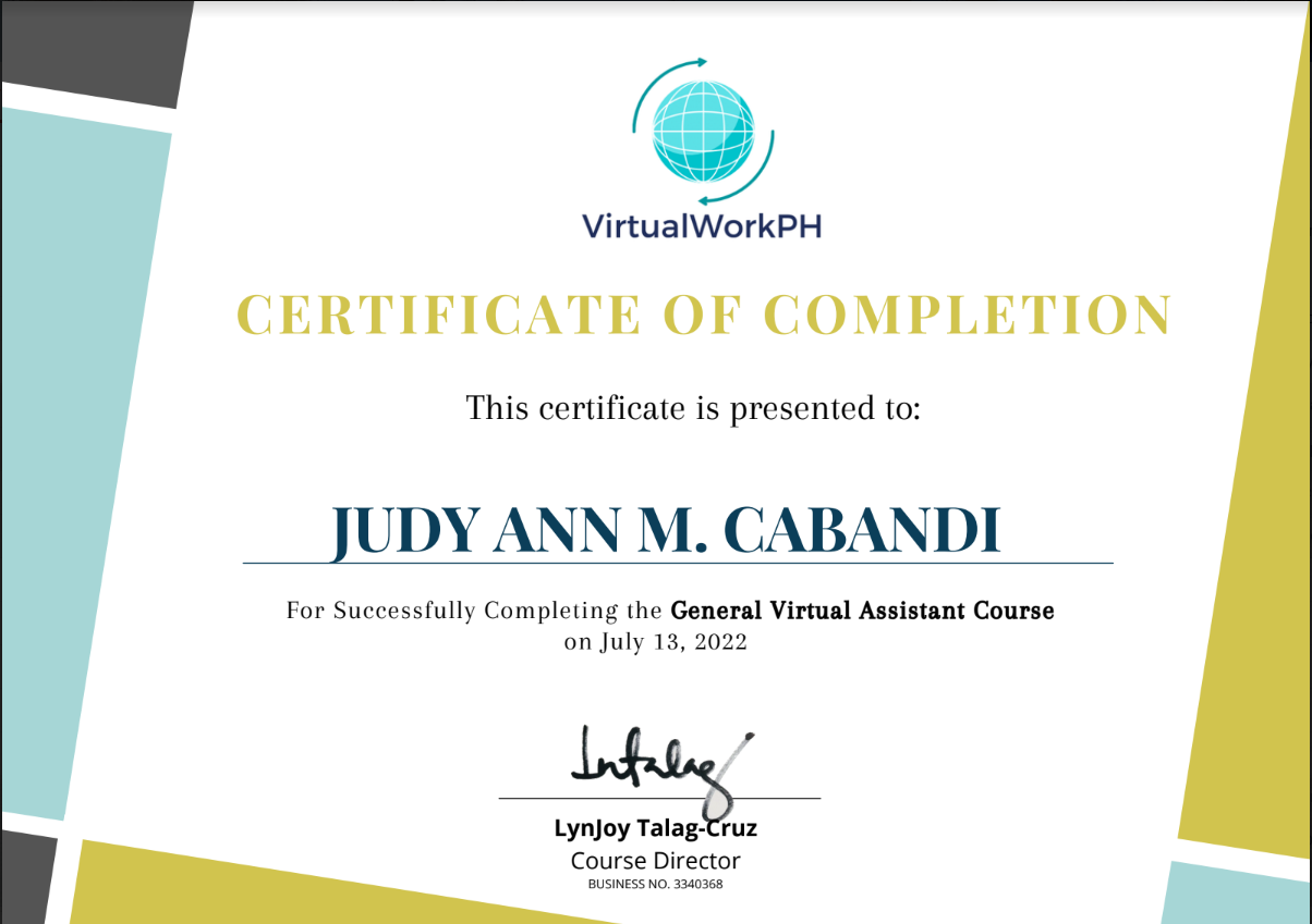 General Virtual Assistant Course-VirtualWorkPH