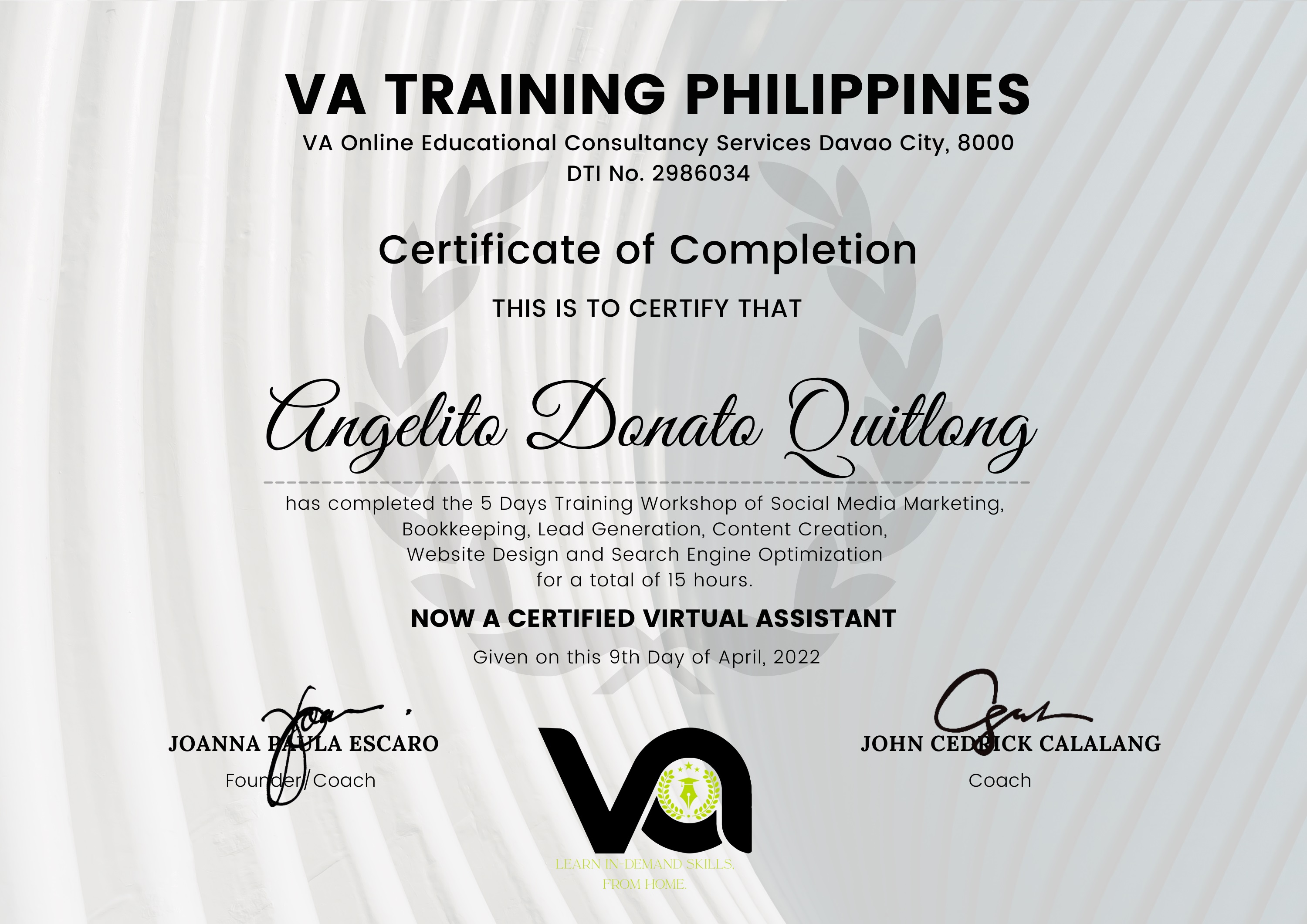 VA Training Philippines