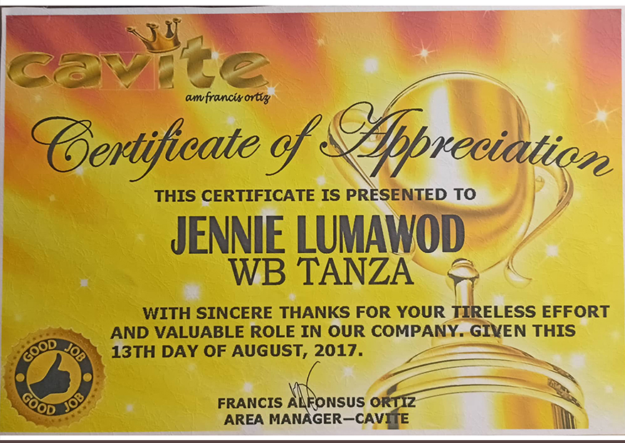 Certification as Cashier