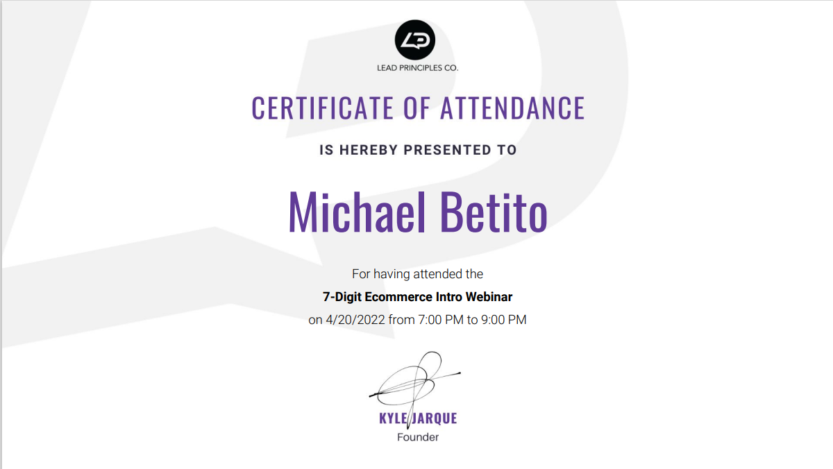 7-Digit Ecommerce  Webinar