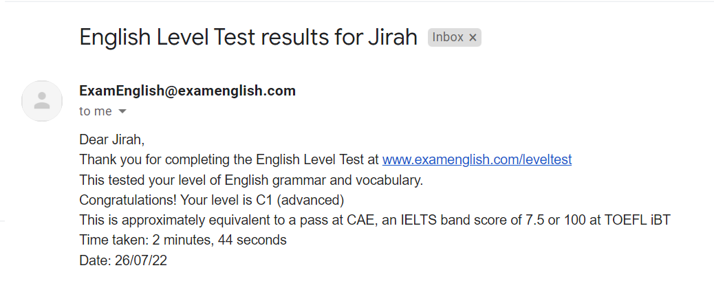 English grammar and vocabulary Test