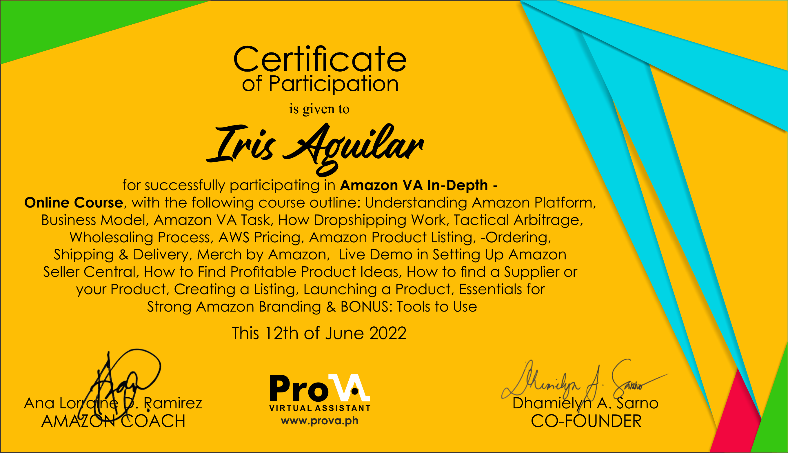 Training Certificate