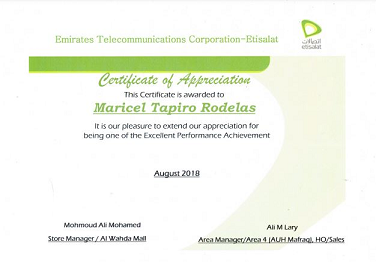 Excellent Performance Achievement
