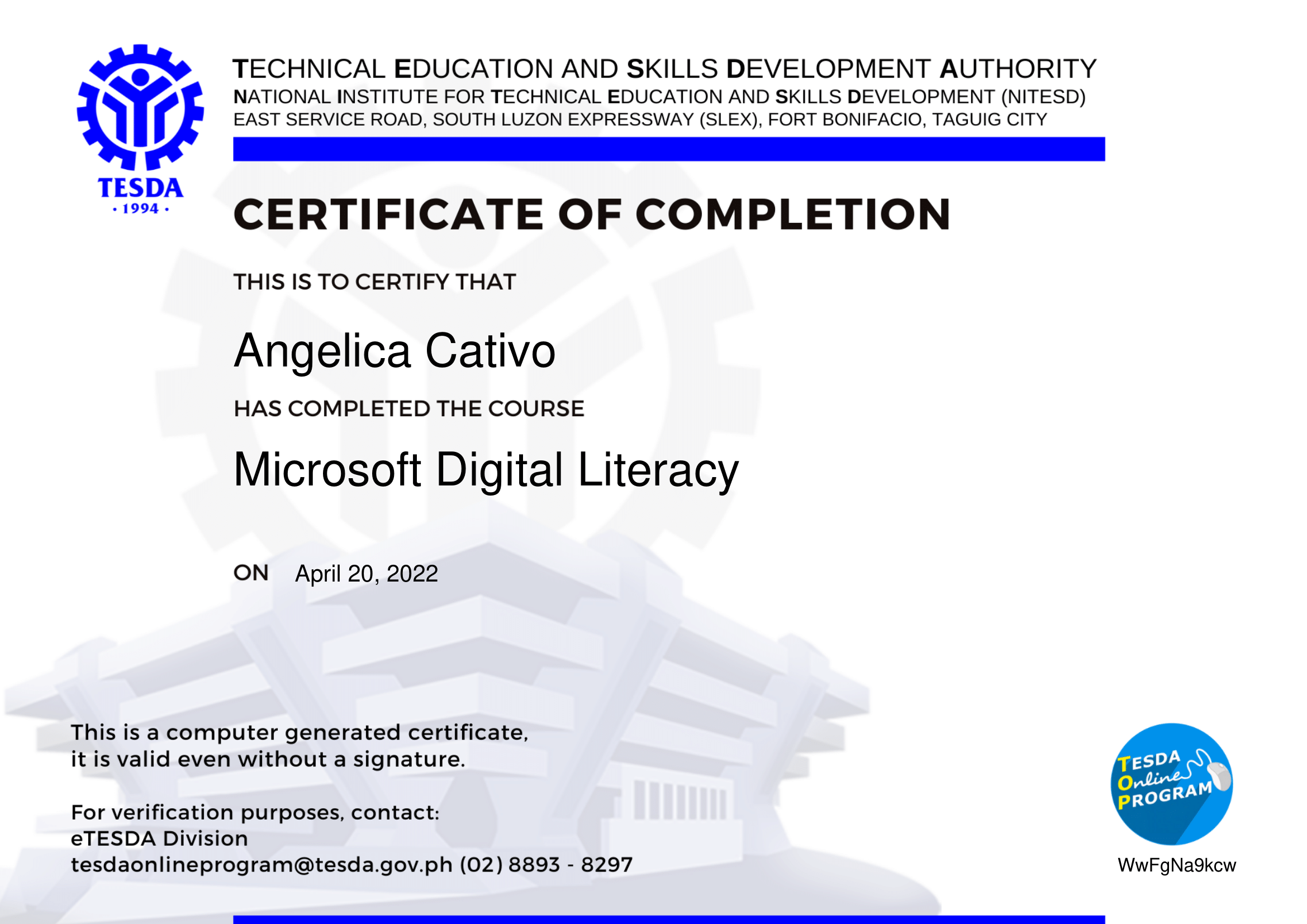 MS Office Digital Literacy