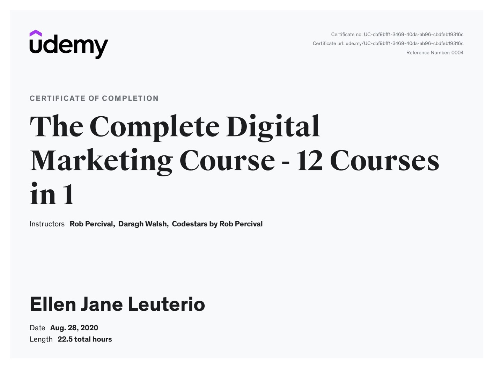 Udemy Digital Marketing