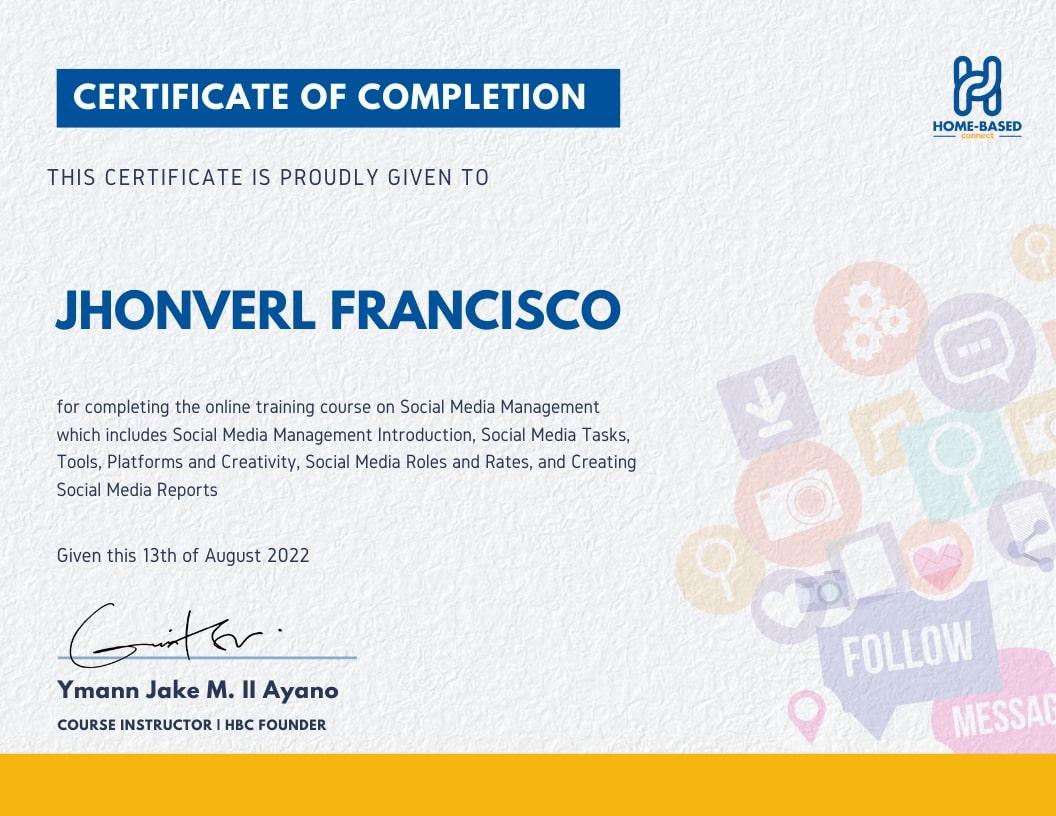 Social Media Management Certificate